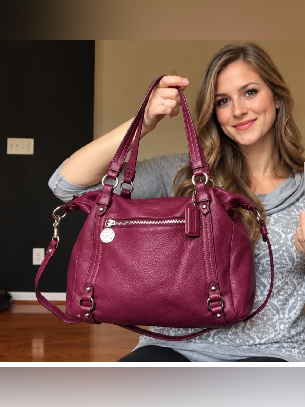 Coach Berry Leather Satchel Vintage